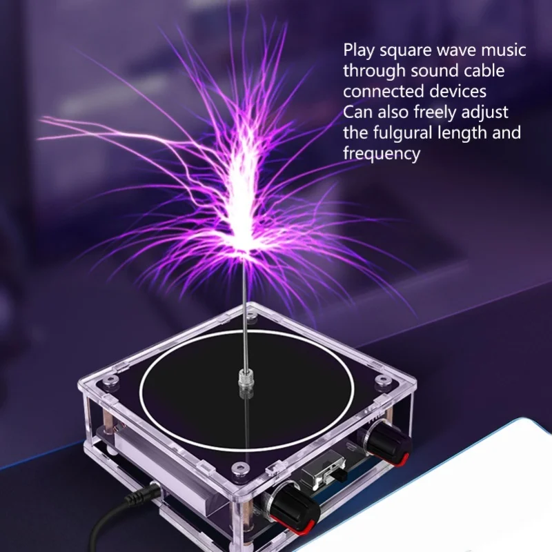 Bluetooth Music Coil Touchable 8cm Arc Plasma Speaker Wireless Transmission Experiment Desktop Toy