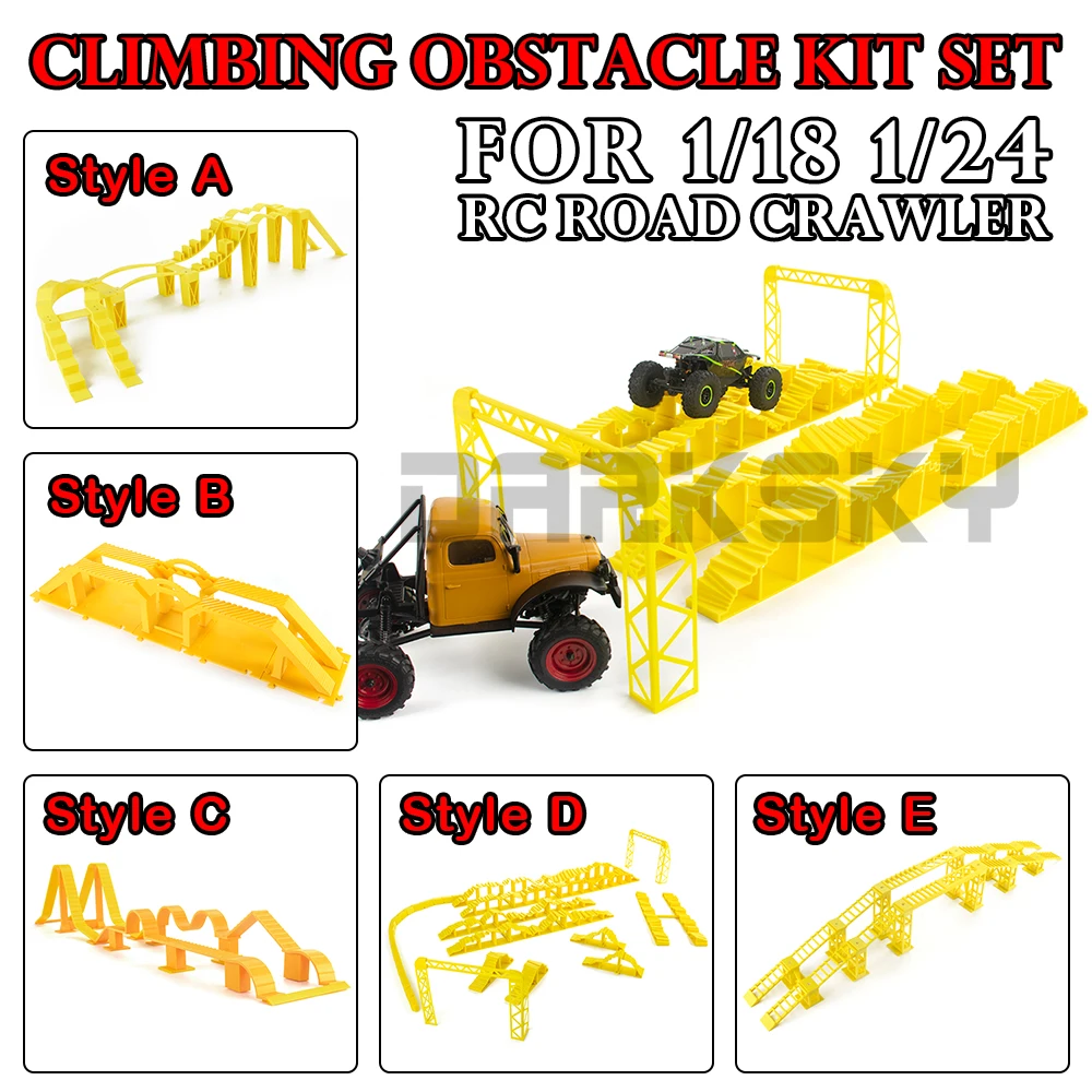 DARKSKY محاكاة جسر شبه منحرف تسلق عقبة جسر كومبو منحدر حاد ل 1/24/1/18 RC نموذج سيارة الزاحف الملحقات