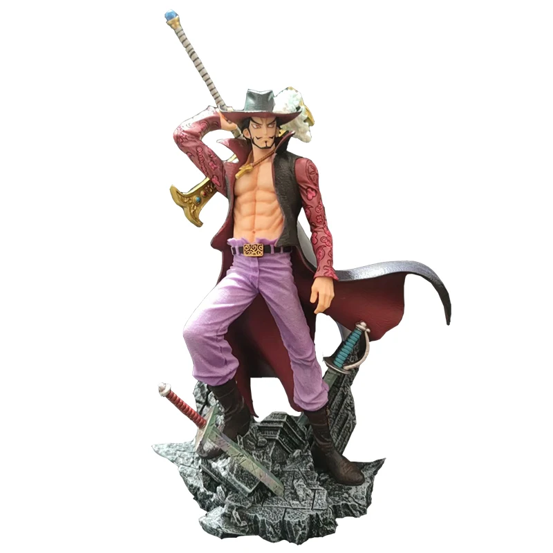 28cm One Piece Dracule Mihawk Replaceable Hand Anime Figure Figures Models Gk Statue Models Boys Collectible Ornament Doll Toys