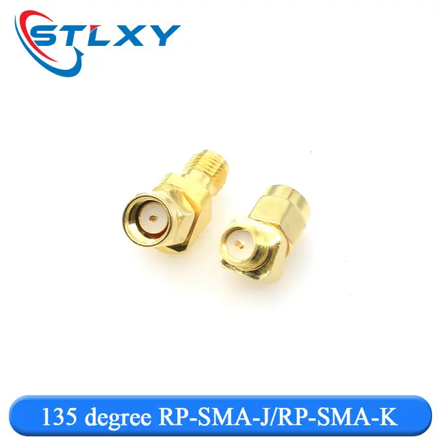 Stlxy 45 Degree Adapter Connector for FPV Race Goggle Antenna Converter SMA TO SMA RP SMA 135 Degree
