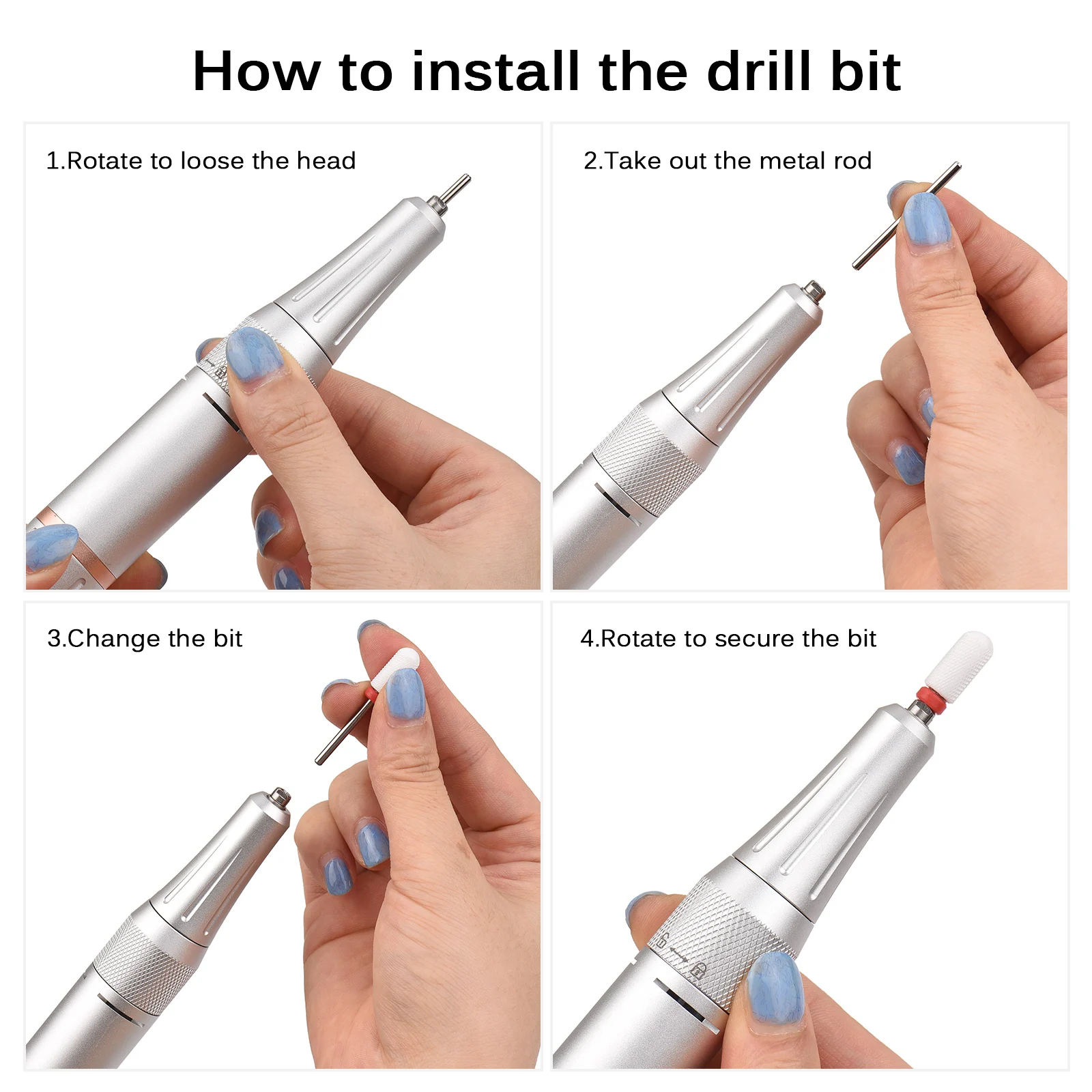 

Набор сверл для ногтей Bestauty, электрическая дрель для ногтей, набор лаков, 35000 об/мин, дрель для ногтей, ручка, пилочка для ногтей, инструмент для маникюра и педикюра