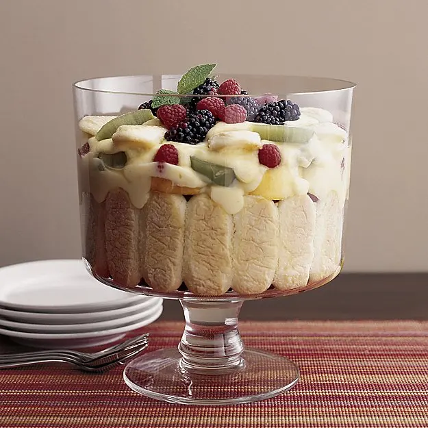 

Large Capaci Ice Cr Cup with Stand Fruit Salad Dert Bowl Handblown Glass round ape Cold Beverage Serving Di