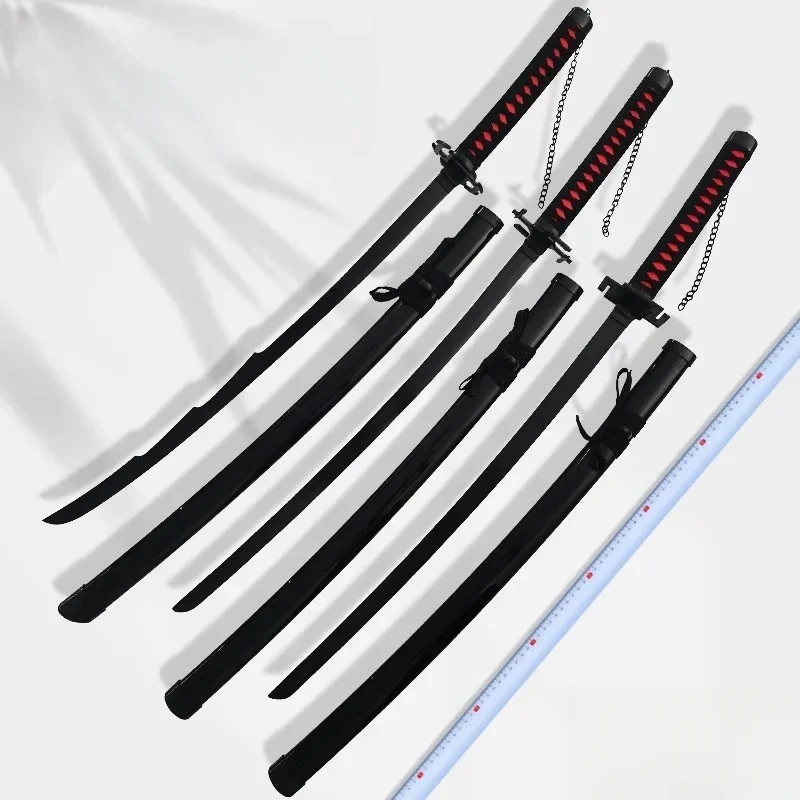 Kurosaki Ichigo Katana Anime Bleach Sword Cosplay Prop Wooden Ninja Knife Real Size Japanese Katana Original Samurai Sabre Toy - view 6