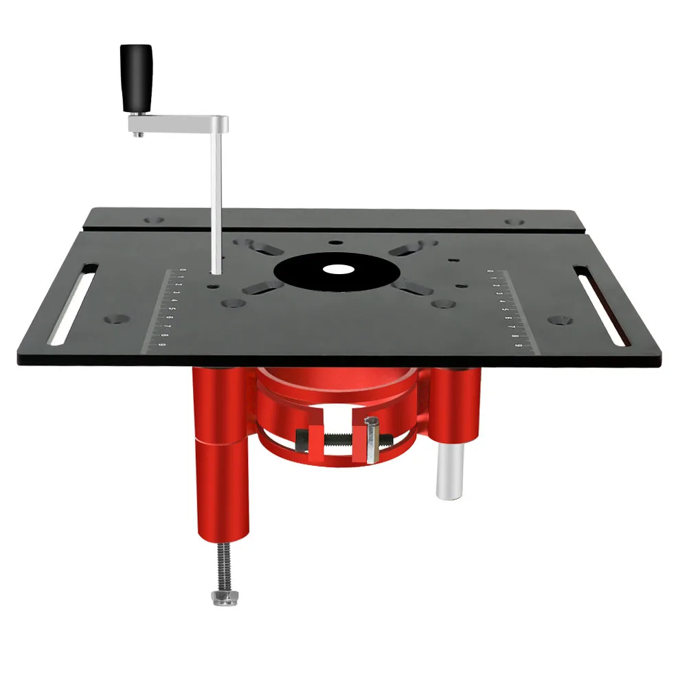 Upgrade Precision Router Lift System Wood Router Aluminum Lifting Plunge Base Table Insert Plate for Working Benches DIY Tool