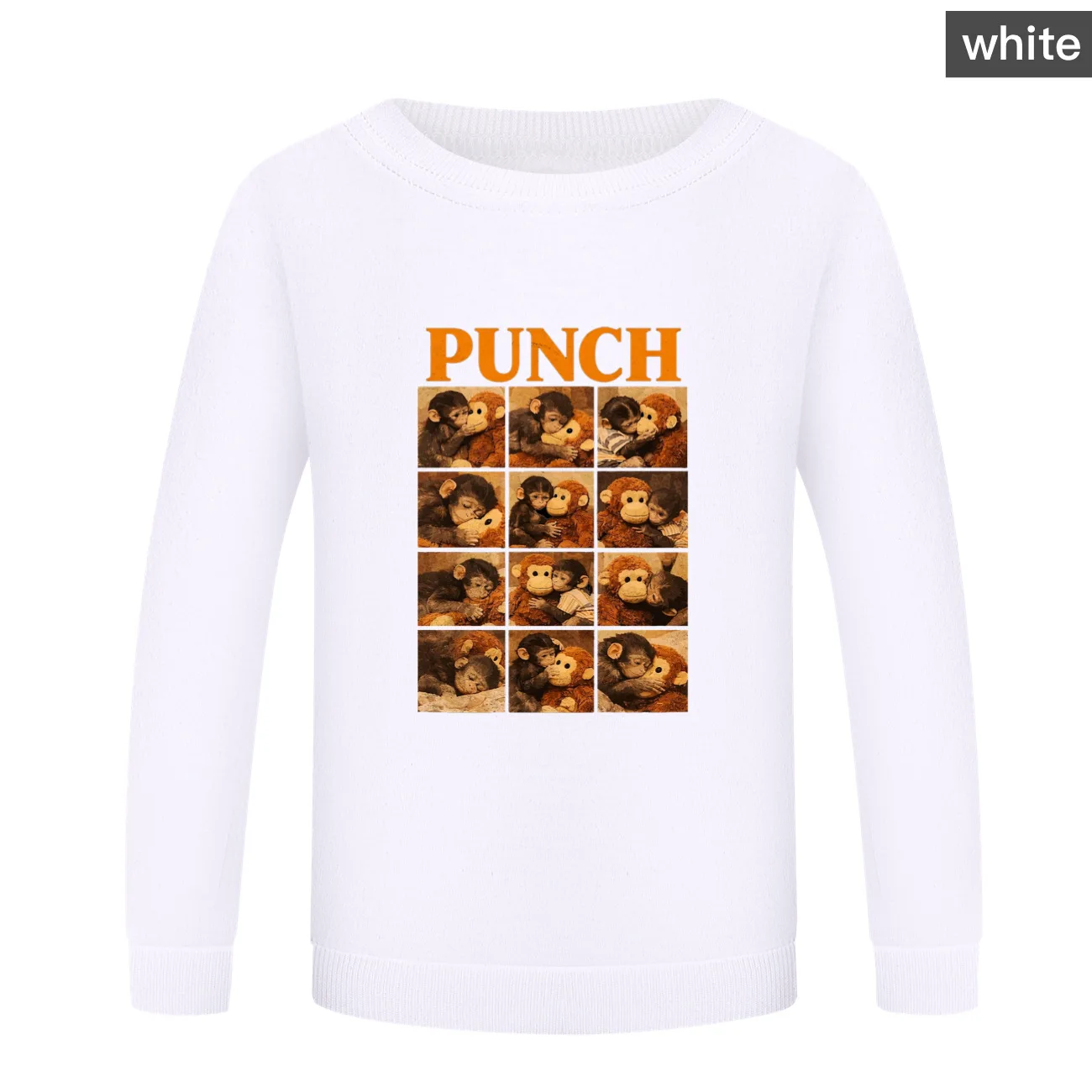 Punch Monkey Funny Print Autumn Hoodie Kids Full Sleeve Pullover Sweatshirts Boy's Hoodies Sport Costumes Girl's Casual Outwear