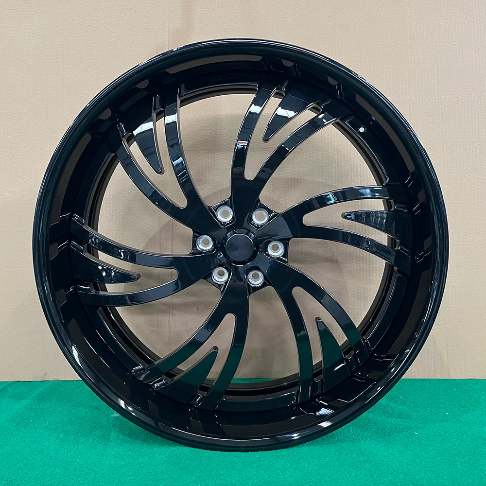

Custom Vintage Staggered Wheels 2-piece Forged Wheel Rim 20 22 28 26 Black Spokes Steel Forged Wheels for Chevrolet
