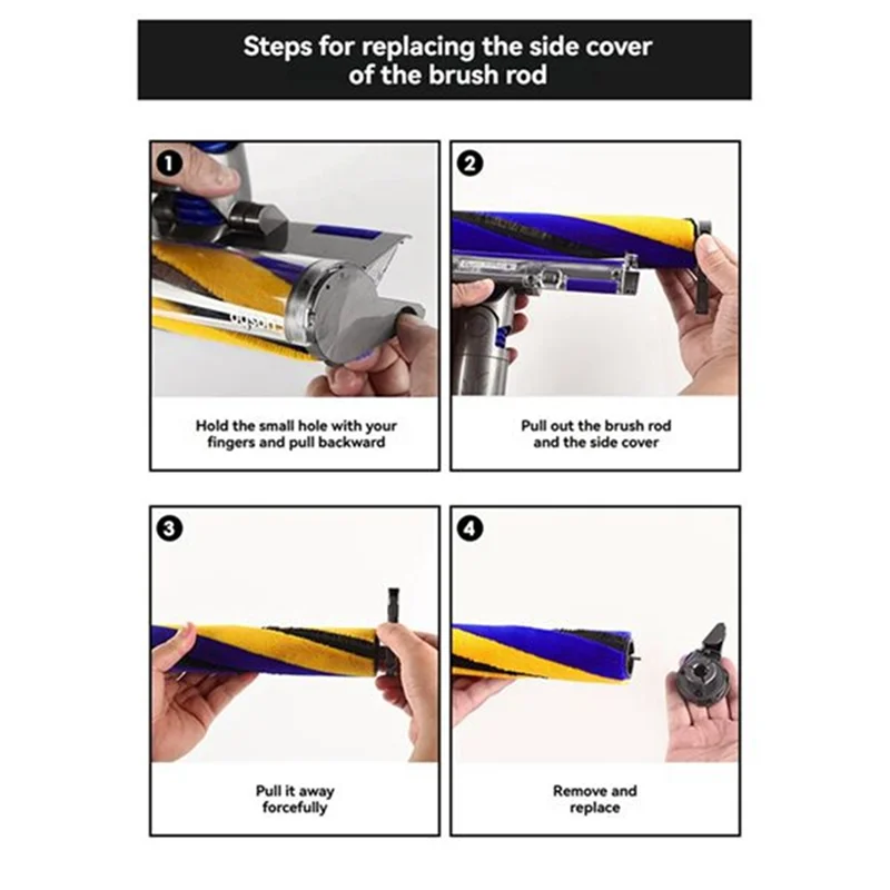 Soft Brush Roller For Dyson V8 Slim/Vl0 Slim/V12 Detect Slim/V15 Detec Slim Vacuum Attachment