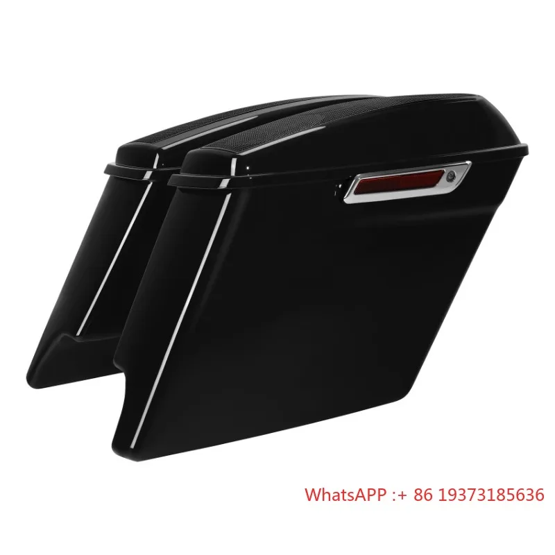 

Мотоциклетные расширенные жесткие седельные сумки 5 "x 7" с вырезом для Harley Touring Road King Electra Street Glide 2014-2023 2019