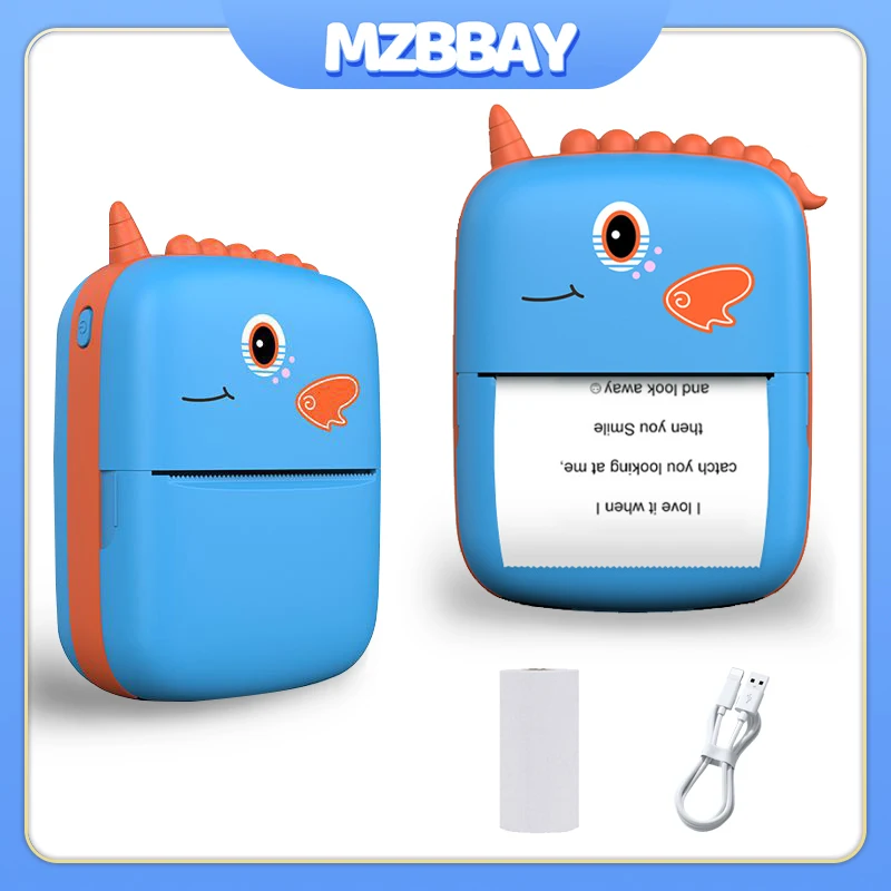 Draagbare Mini Thermische Printer Papier Foto HD Draadloze Bluetooth Printer Kinderen Student Foto's Label Memo Fout Probleem Printer