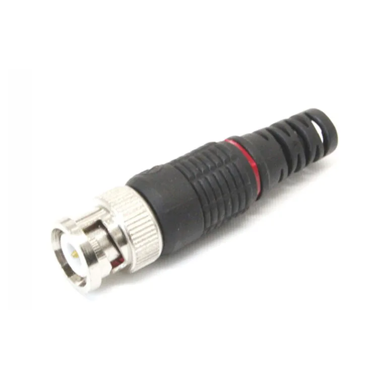 10pcs BNC Male Plug Pin Solderless Straight Angle Video Adapter BNC Connector for CCTV Surveillance Camera Security System