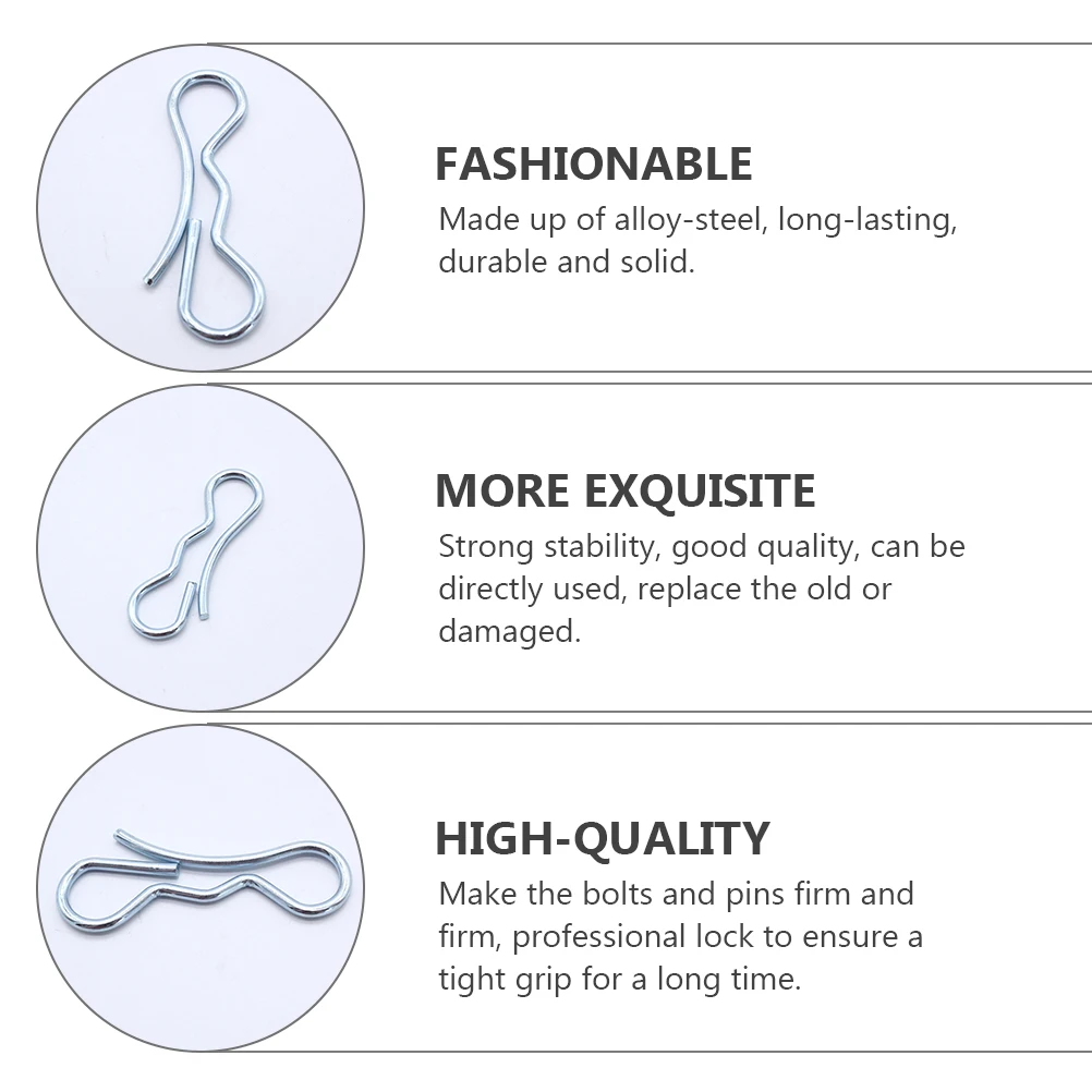 

5pcs Bow Tie Lock Split Pins Cotter Alloy Steel Durable Corrosion Resistant High Quality Construction Long Lasting Stable