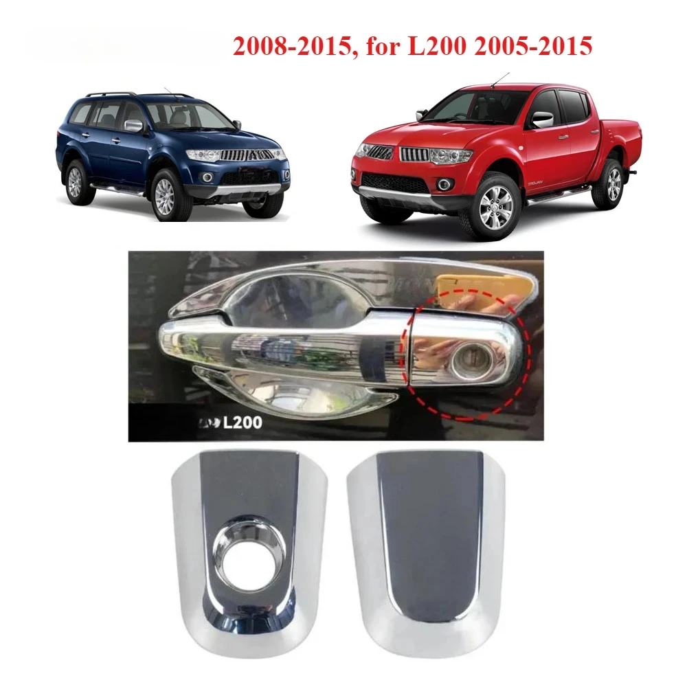 

1 Pcs Chrome Door Outer Handle Cap Cover for Pajero Sport Montero 2008-2015 Mitsubishi L200 Triton 2005-2015 Left Same As Right