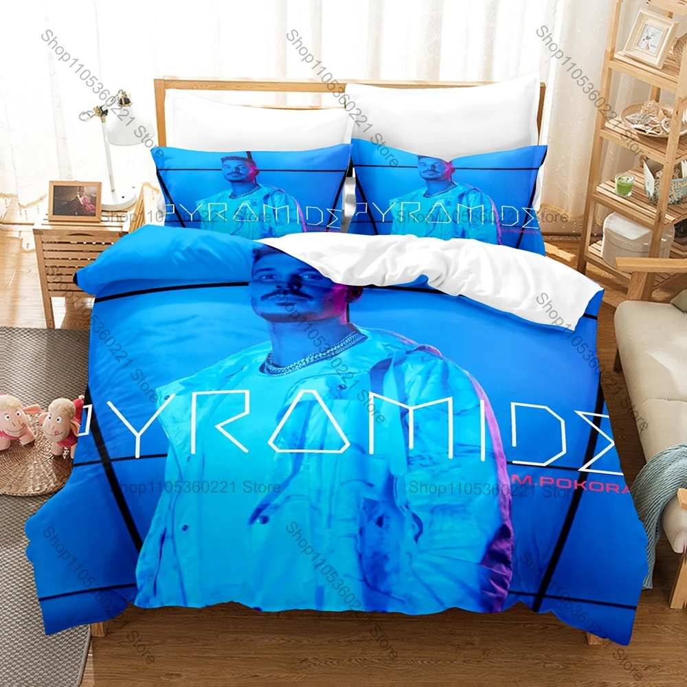 French Singer M. Pokora Bedding Set 3Pcs Microfiber Duvet Cover Set Breathable Bed Linen All Season for Fans