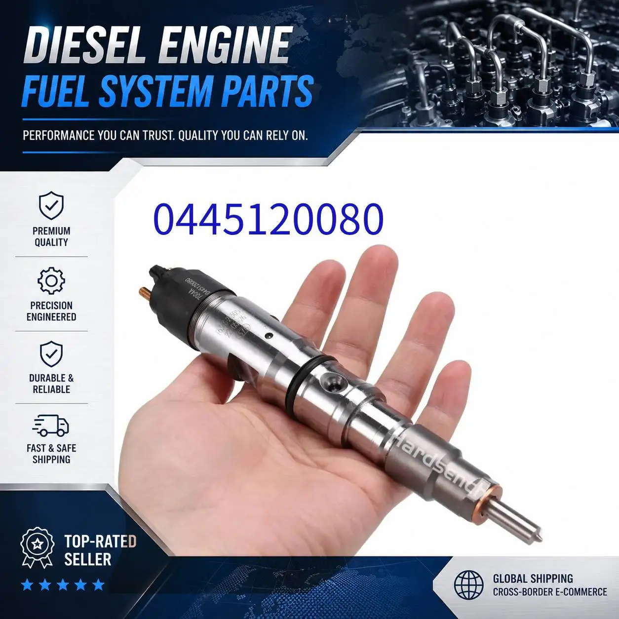 0445120080 common rail diesel injector For Doosan Daewoo DL06S DX140LC DX140W DX160LC