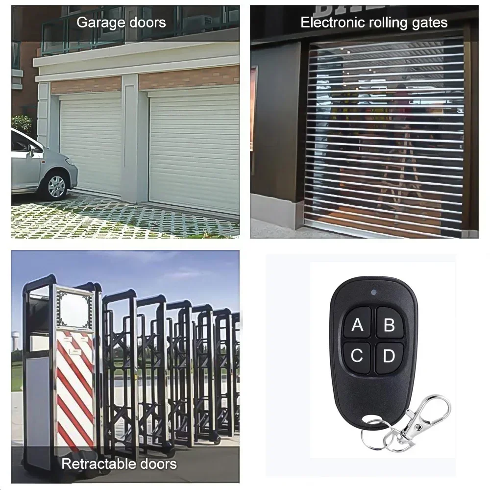 Garage Door Remote Control Duplicator 433MHz 433.92MHz Code Grabber Clone Gate Key Fob Command Hand Transmitter