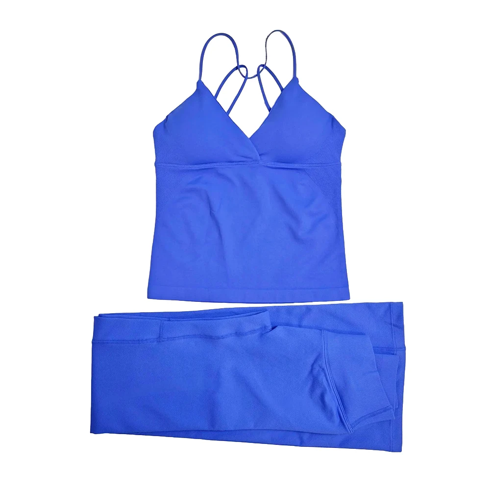 Vision Twist Front Longline Top and Vision Flares Leggings 2 Pieces Yoga Set Women Sportwear Gym Clothes Workout Running Suit - Image 6