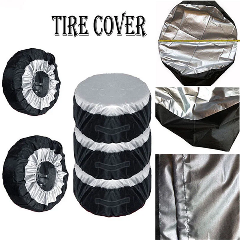 1PCS 13-19inch  Tire Cover Case Car Spare Tire Cover Storage Bags Carry Tote Polyester Tire For Cars Wheel Protection Covers