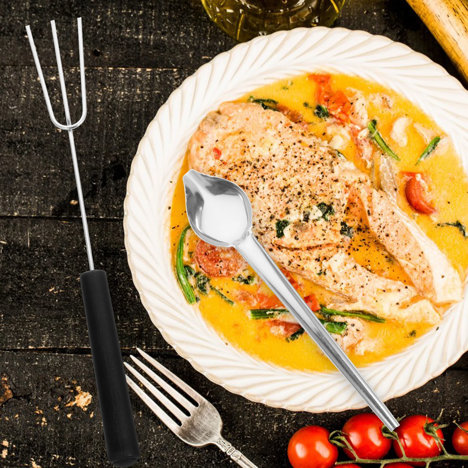 

1 set Stainless Sauce Painting Spoon Set Making Chocolate Dipping Tools Chocolate Dipping Set Kitchen Bakery Supplies