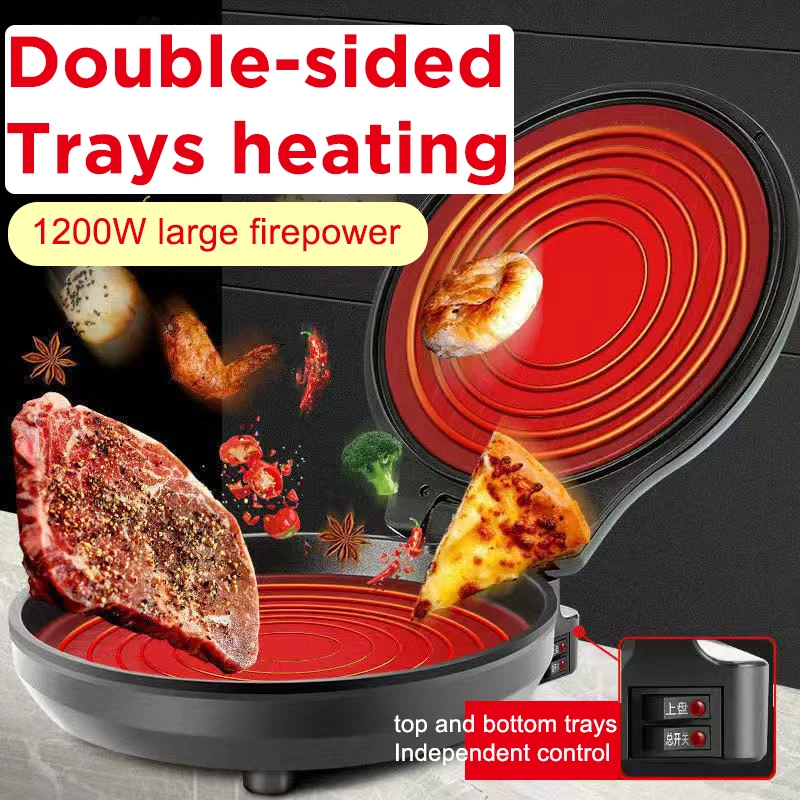 110V/220V Electric Pancake Maker Double-sided Heating Pizza Griddle crepe pan roti Appliances for the kitchen Cooking utensils