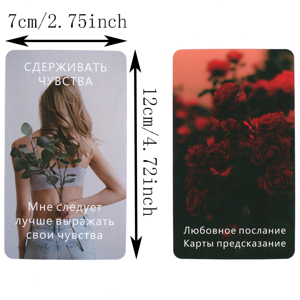 Russian 12x7cm Message of Love Oracle Cards Tarot Deck Keywords Prophecy Fortune Telling