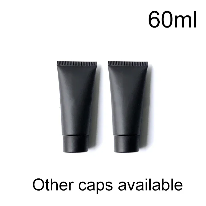 

Matte Black 60g Plastic Squeeze Bottle Empty Frost Soft Tube 60ml Cosmetic Hand Cream Facial Lotion Refillable Container