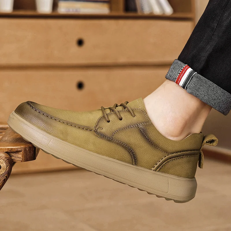 

Модные повседневные мужские оксфорды в британском стиле, высококачественная удобная универсальная обувь для путешествий, роскошные брендовые туфли из натуральной кожи