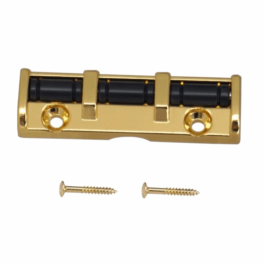 43mm Width Electric Guitar Roller Nut Metal Material Golden/Silver Guitar Nut Replacement With Screws Guitar Roller Nut Guide