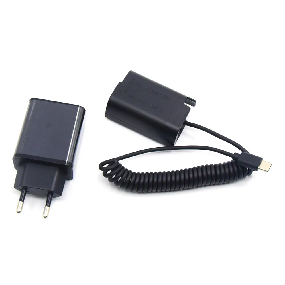 PD Charger+DMW-BLK22 BLF19 Dummy Battery DCC17 DCC12 DC Coupler With USB C Power Cable For Panasonic S5K G9 DMC-GH4 GH5 GH6 GH6L