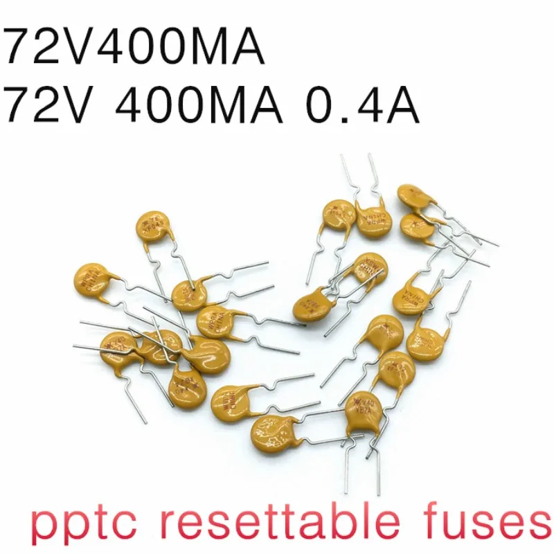 20PCS PTC Resettable Fuses RXEF040 72V 0.4A 400MA 400MA PPTC (Polymeric PTC) PolySwitch DIP-2