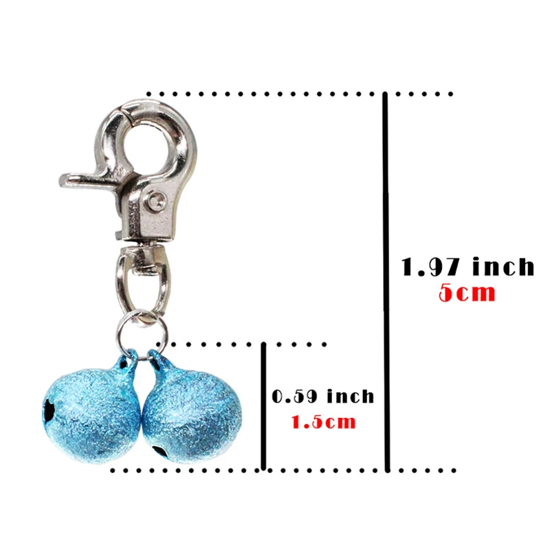 2pcs Pet Bells Dog Collar Cat Pendant Charm Louder Nickel-plated Hardware Bright Jewelry Necklace Collar Puppy Accessory