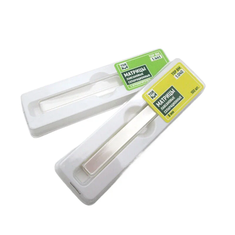 1Box Dental Polyester Strips  Polyester Molding Sheets Strips Matrix Bands Transparent Dental Supplies Dental Clinical Materials