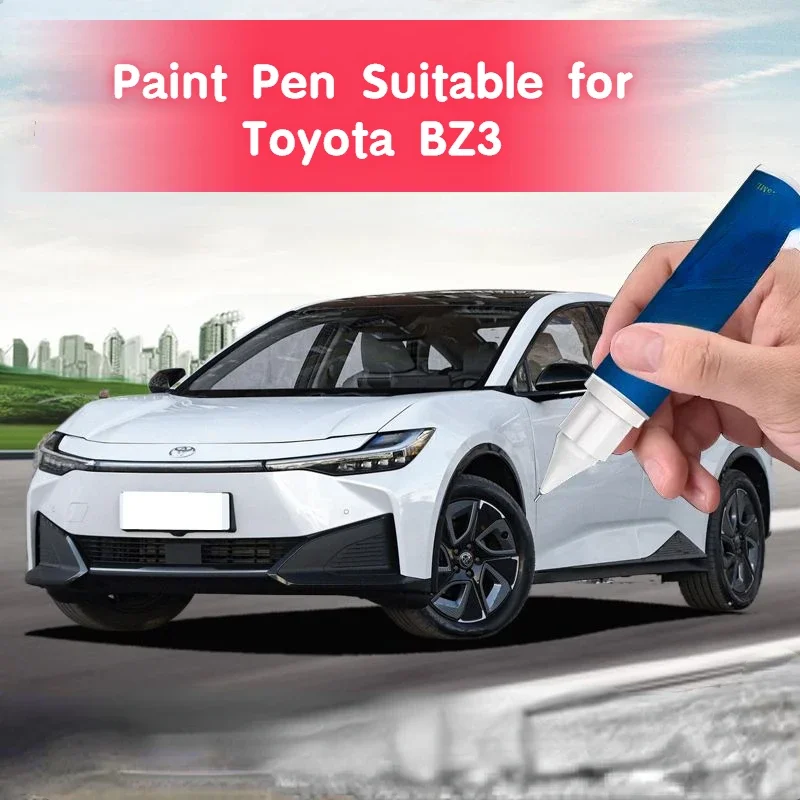 Paint Pen Suitable for Toyota Bz3 Automobile Coating Platinum White Crystal Gray Silk Amber Brown Scratch Repair Paint Fixer