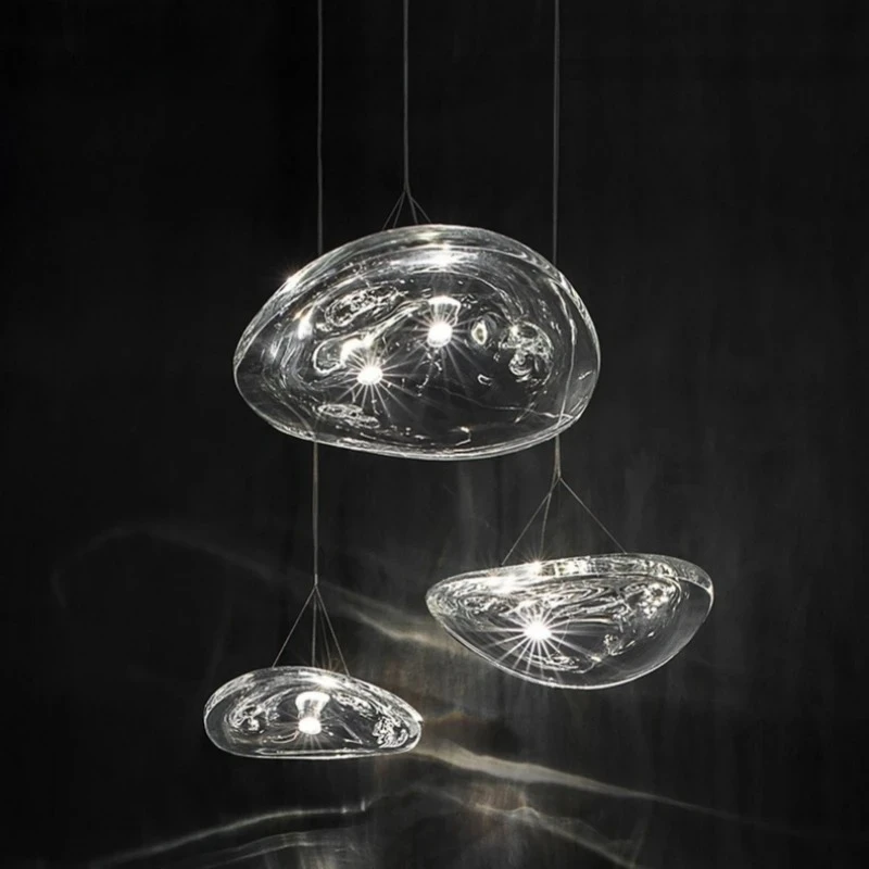 

Nordic Creative LED Chandeliers Leaf Glass Pendant Lamps Living Room Restaurant Hall Villa Lobby Light Home Decor Factory Direct
