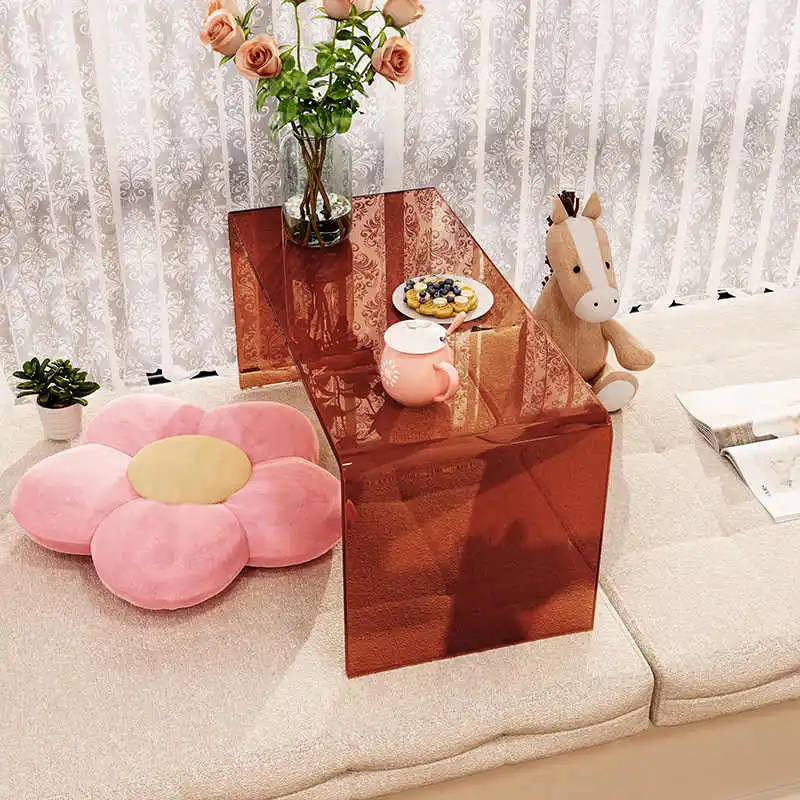 طاولة جانبية شفافة، أدراج مكتب أرضية على الطراز الياباني، أثاث عتبة النافذة متعدد الأغراض، حل توفير مساحة غرفة النوم