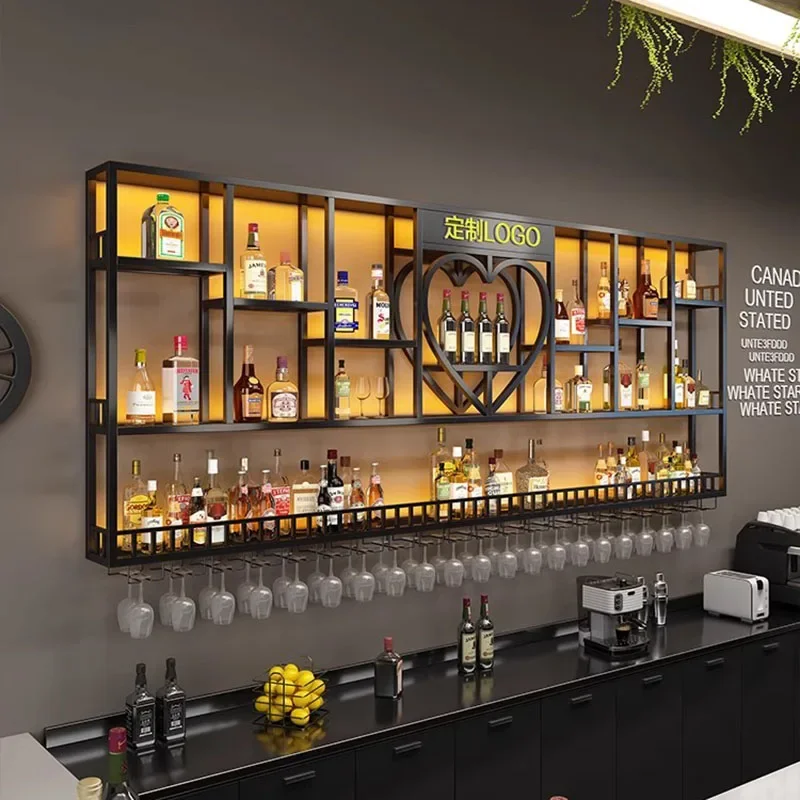 

Hanging Corner Bar Wine Cabinets Liquor Salon Storage Modern Bottle Wine Rack Drink Restaurant Barra De Vino Display Cabinet