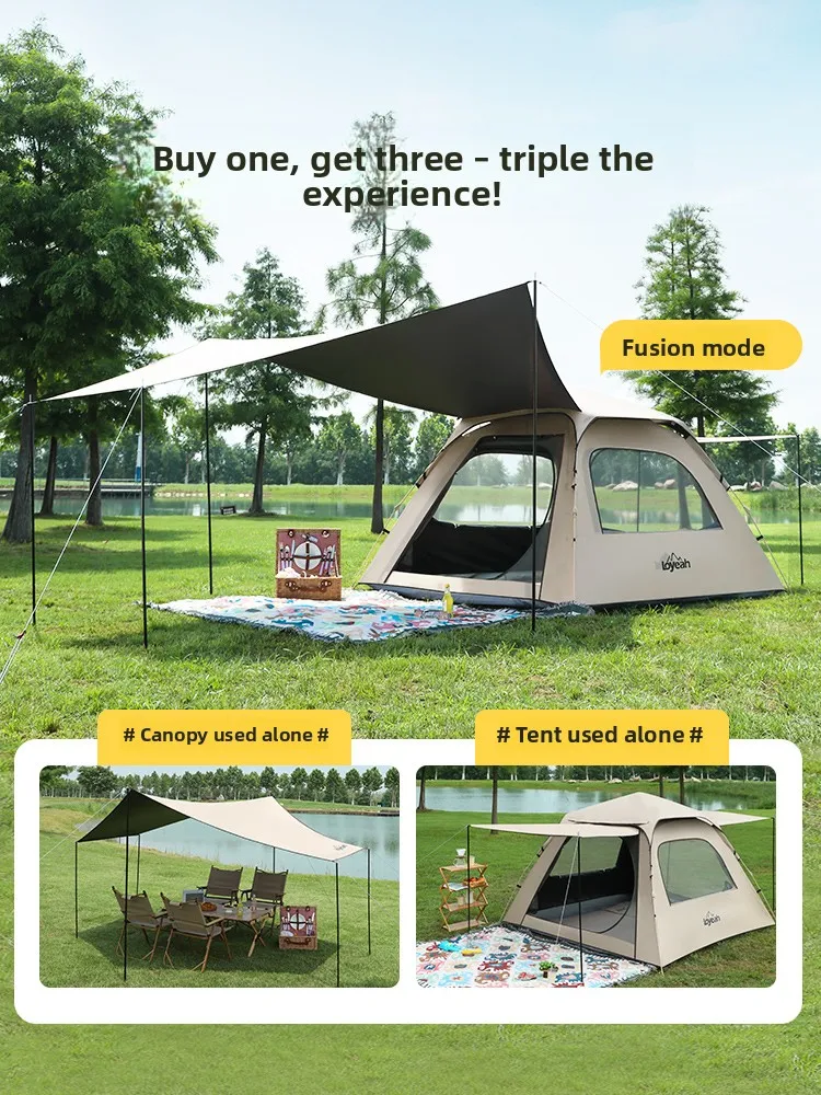 Canopy Two-in-one, Outdoor Foldable Portable Camping, Full Set of Camping Equipment