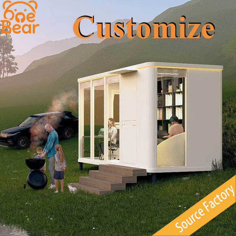 

Modern Glass Sunroom Soundproof Office Pod Ventilated Acoustic Cabin Private Work Booth for Indoor Decoration