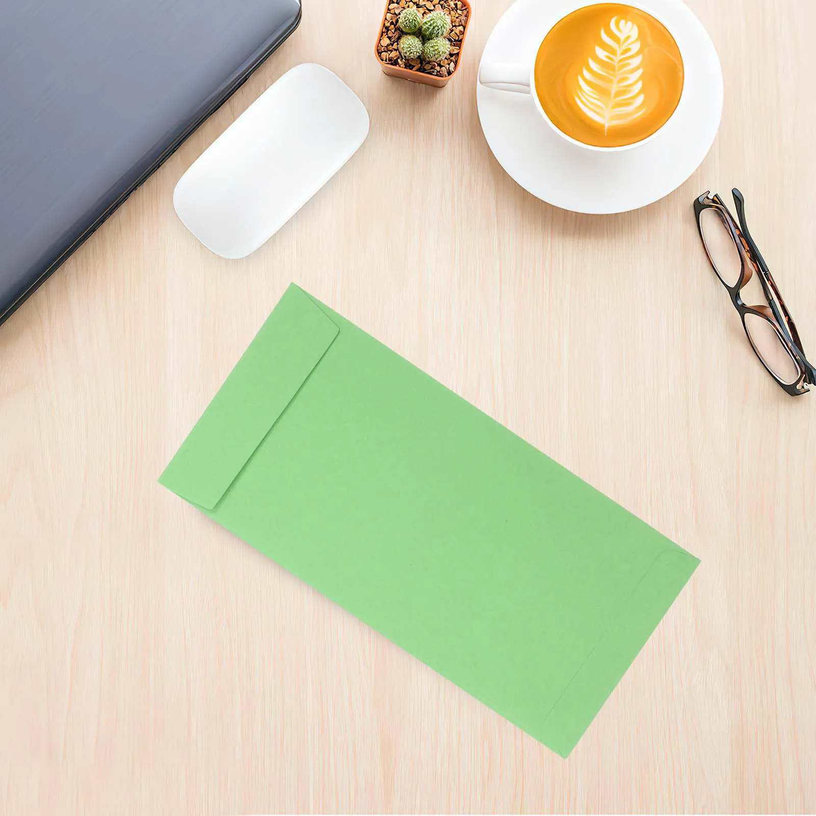 

60Pcs Versatile Envelopes Business Cards Coins Storage Simple Colors Paper Self Seal