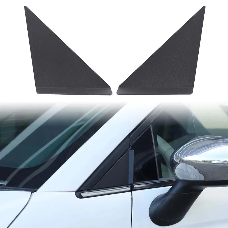 For Fiat 500 Type 312 2007+ Aluminum Alloy Black Car A-Pillar Triangle Spoiler Wind Deflector Trim Panel stiker Accessories