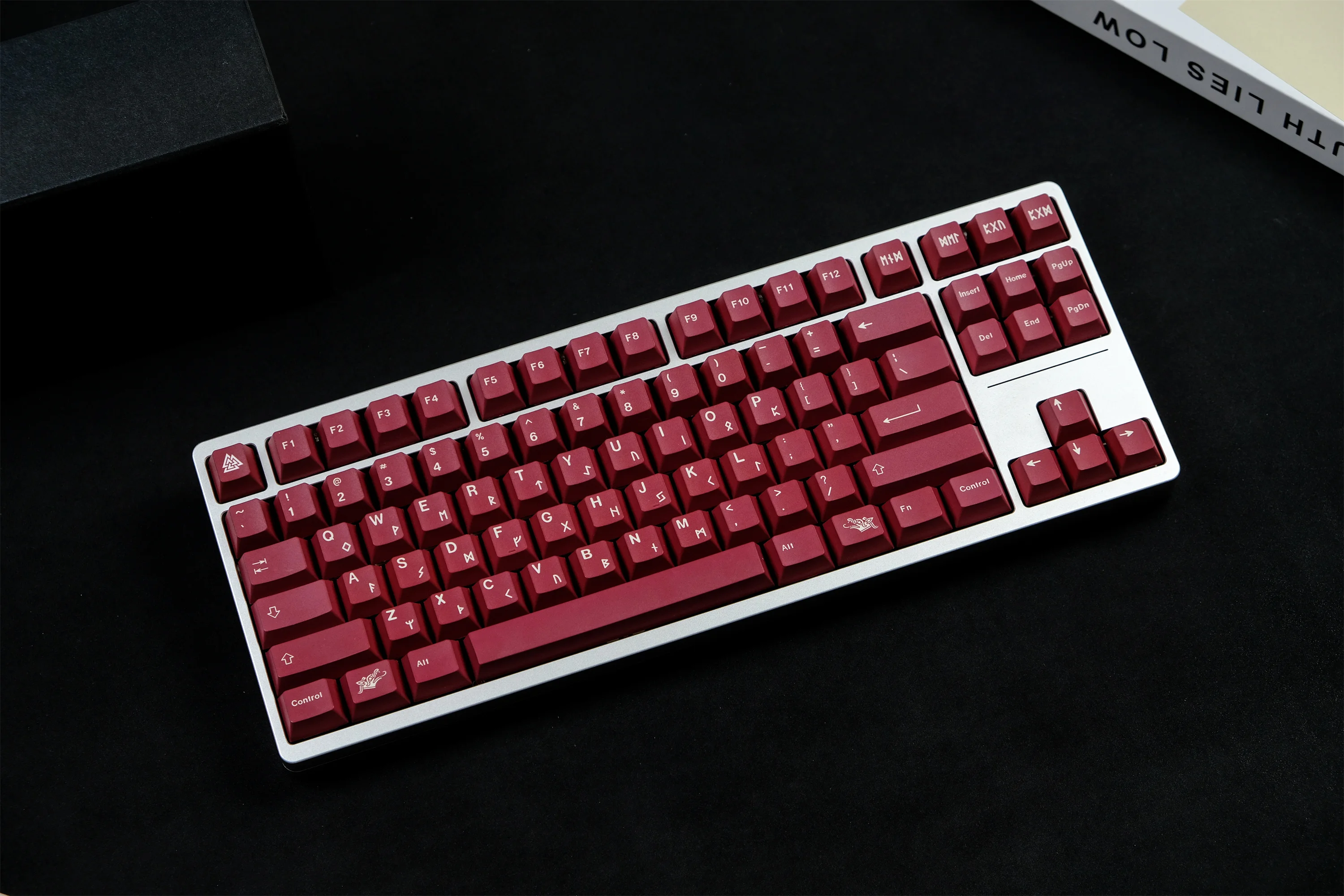 GMK-Tecla de sacrificio de sangre, teclas PBT de 129 teclas, perfil de cereza, DYE-SUB, personalizadas, para teclado mecánico