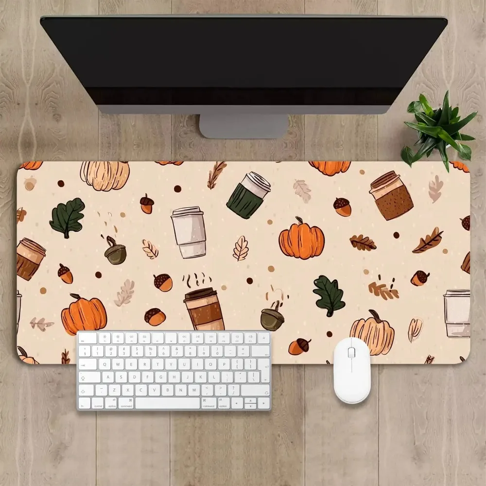Citrouilles d'automne - décorations d'automne effrayantes, nappes d'automne, nappes de bureau, accessoires informatiques, tapis de souris