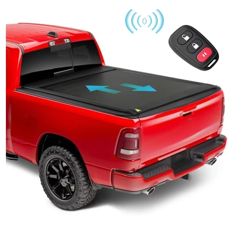 

RAM 1500 2500 Pickup Truck Electric Hard Folding Aluminum Ute Lid Bed Tonneau Cover F150 Model Roll Locking Waterproof