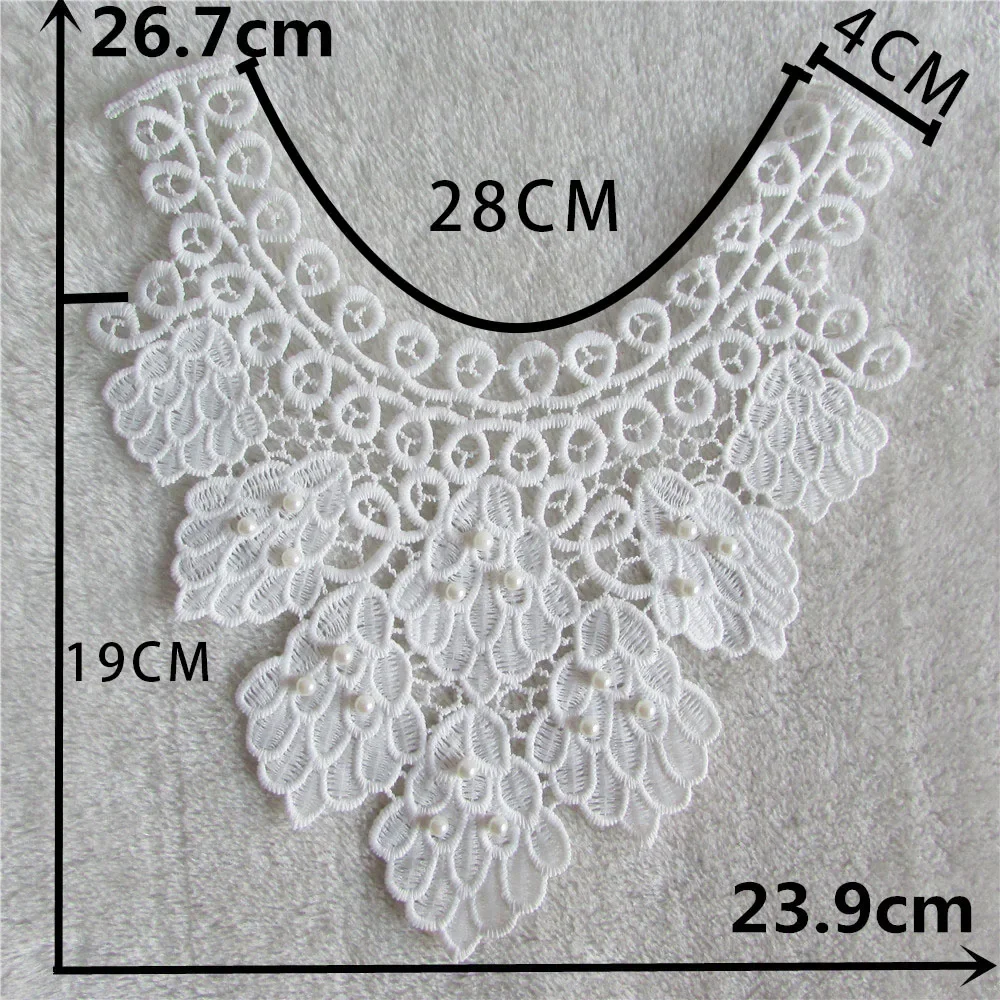 Hot Selling Fashion Style Flower Lace Collar DIY Sewing Embroidery Lace Neckline Fabric Applique Sewing Craft Dress Accessories