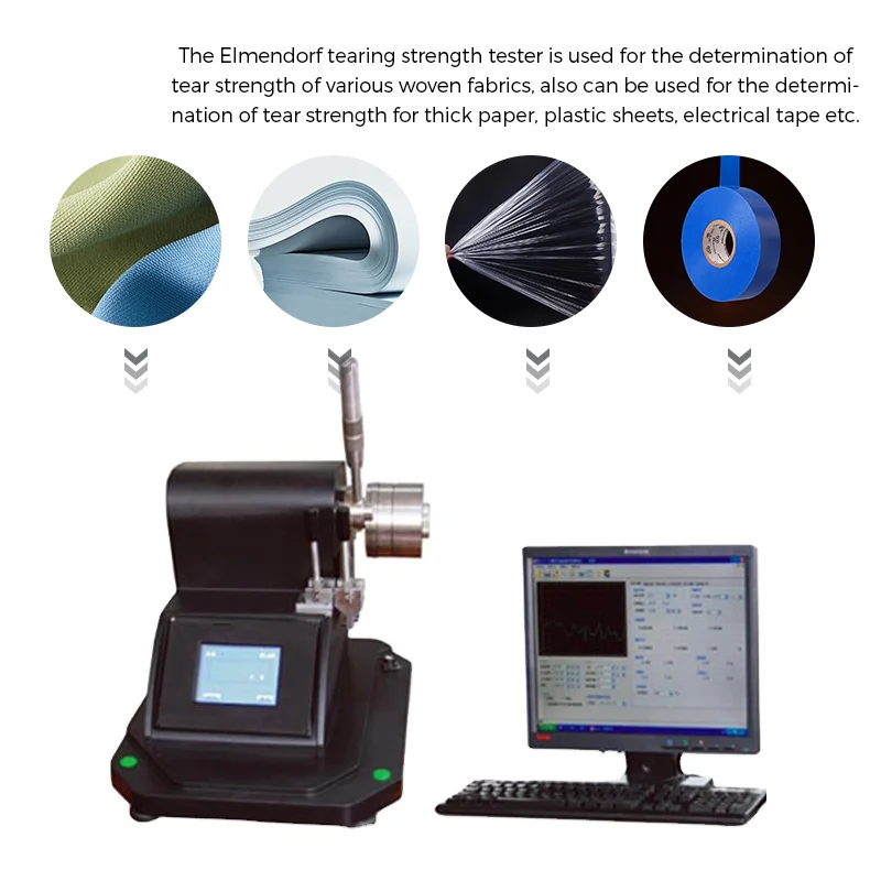 Fabric Stiffness Test Meter Tearing Strength Tester Machine for Elmendorf Textile