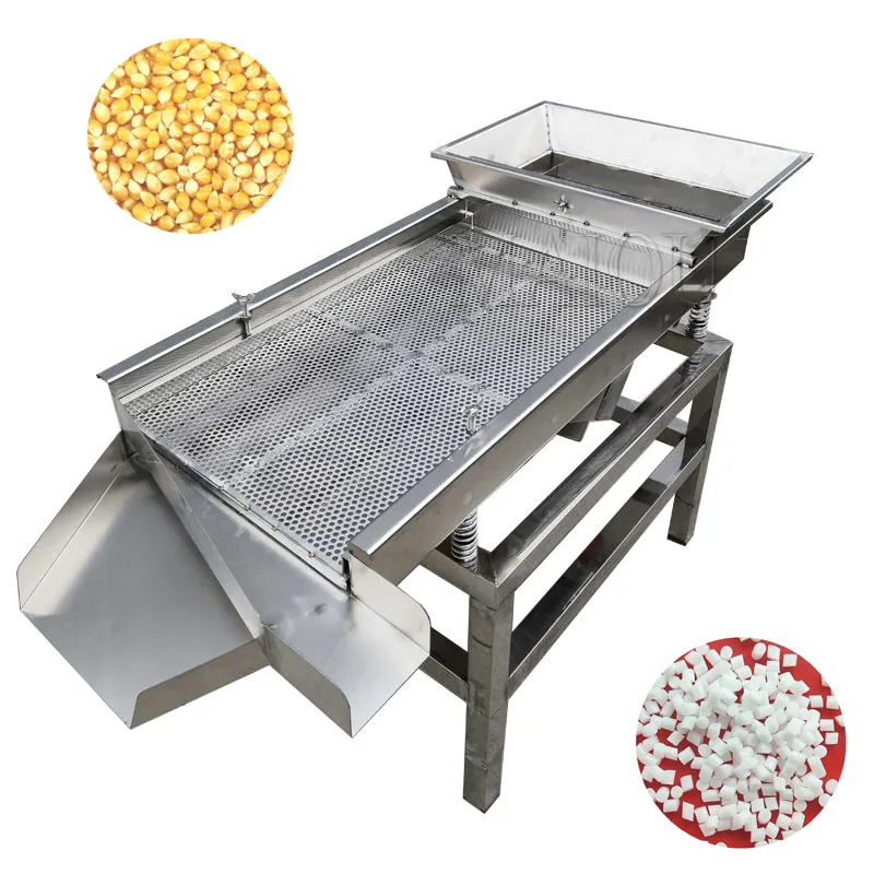 Mesh Food Vibrating Sieve Machine Shake Deck Screener Impurities Remover Large Granular Material Screening Maker