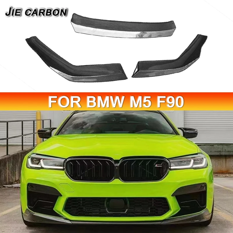 

Комплект аксессуаров из углеродного волокна: тройная накладка-сплиттер для переднего бампера BMW 5 серии F90 M5 2021-2022