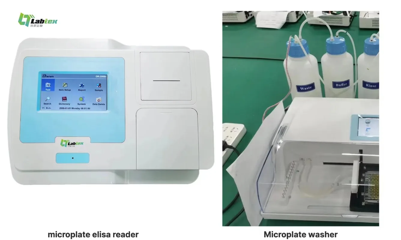 Microplaca Elisa Lavadora 8/12 canais Elisa Microplaca Lavadora com Tela Sensível Ao Toque Elisa Microplaca Reader Washer Kit