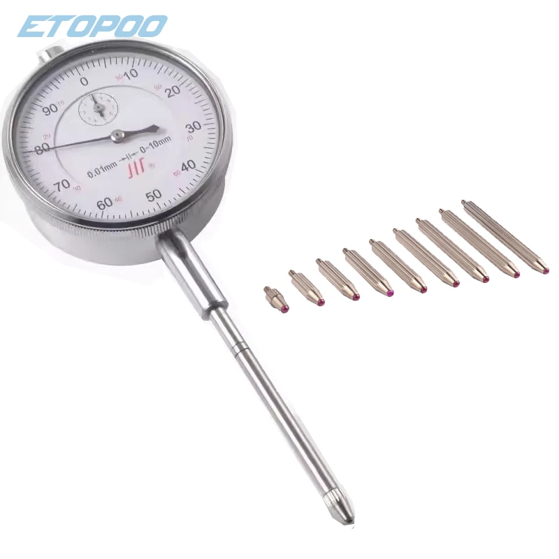 Extension d'indicateur de cadran de qualité industrielle, adrenM 2,5mm, D5xL10, 15, 20, 25, 30, 80, 90, 100, pointe à bille 0-10mm, jauge à cadran longue, la plus récente