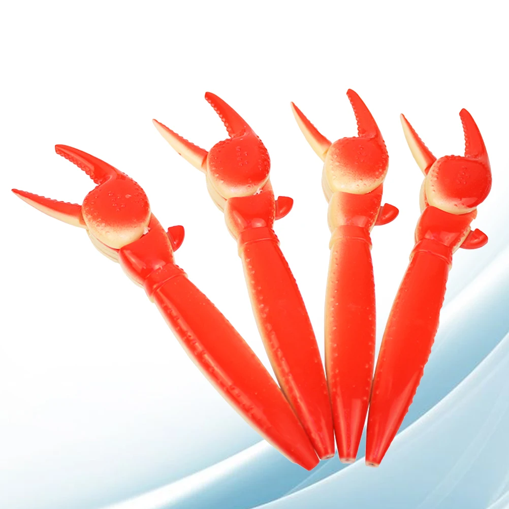 

4pcs Creative Lobster Paw Ball-Point Pens Plastic Sign Pen For Home School Office Use Comfortable Easy Carry Writing Tool
