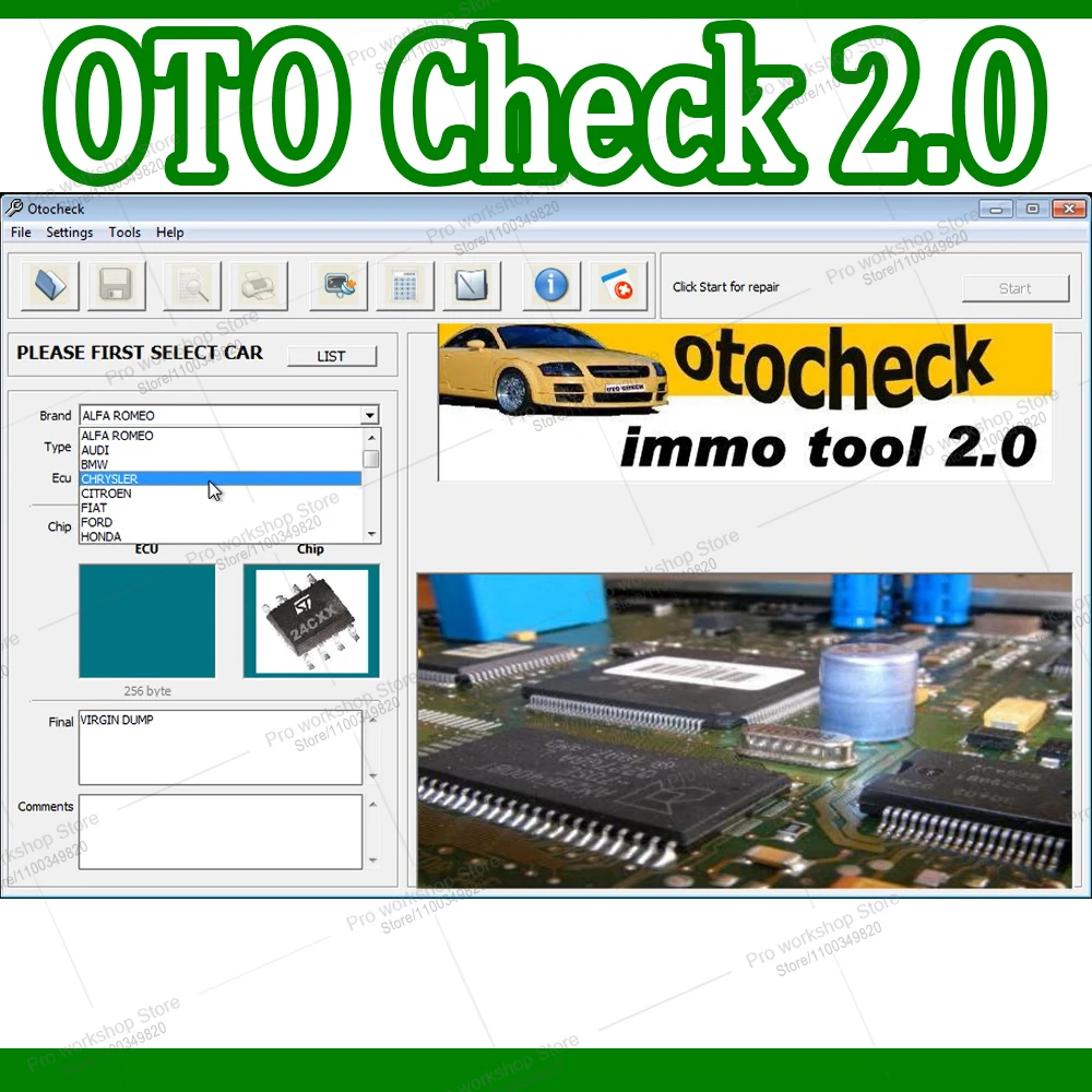 Software Otocheck 2.0 Immo Tool Otochecker Cleaner Advanced Immo Bilizer OTO Check ECU Repair